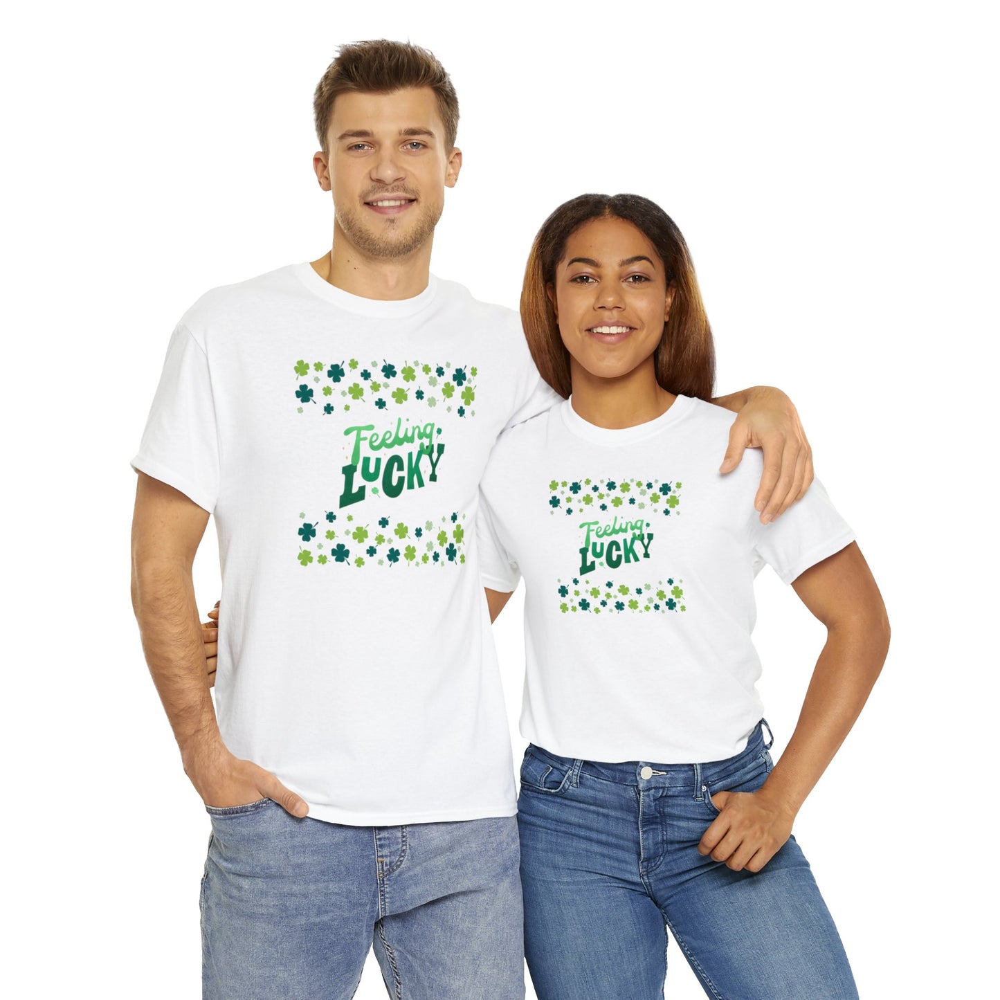 Feeling Lucky Shamrock - Heavy Cotton Tee