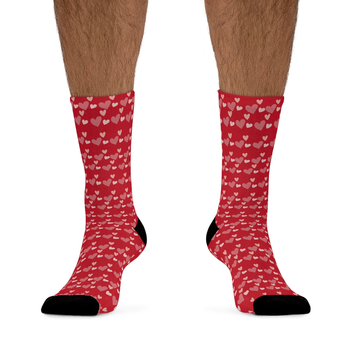 Hearts in Red - Recycled Poly Socks