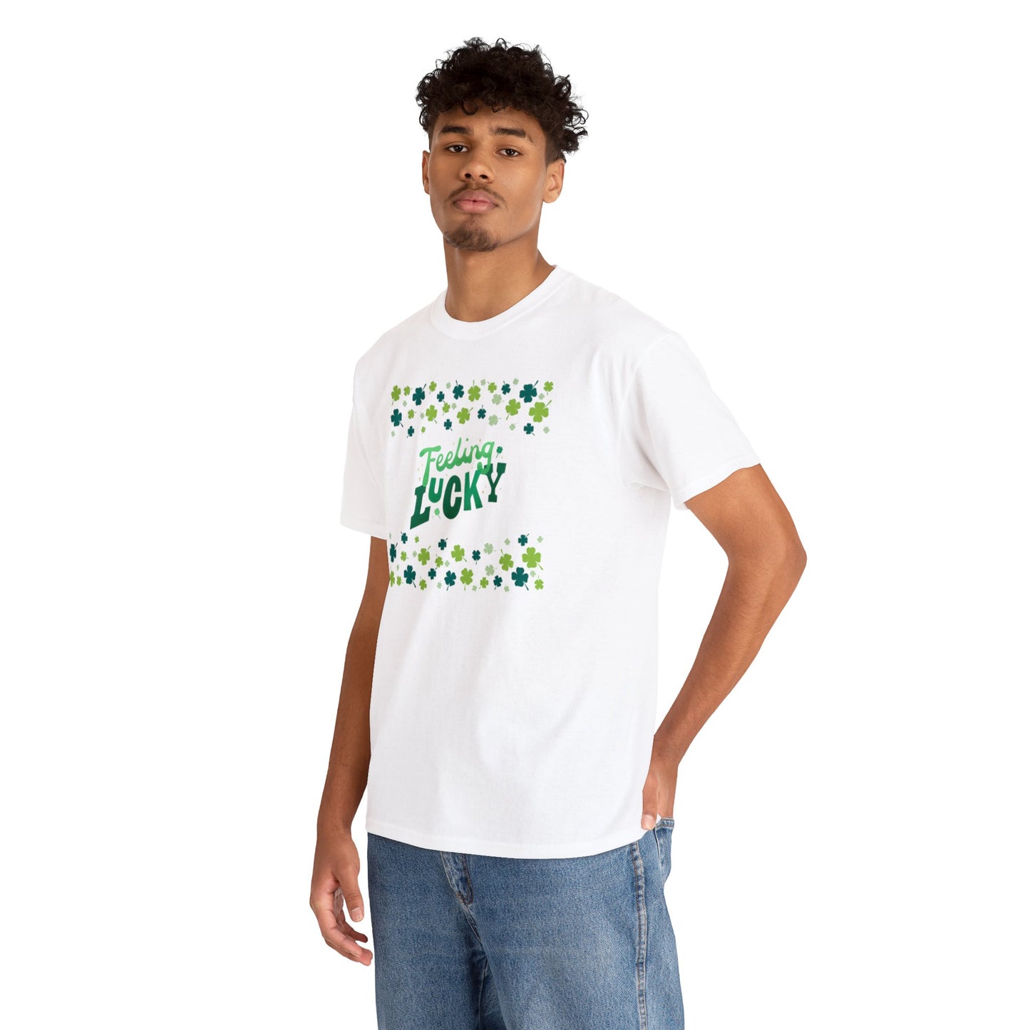 Feeling Lucky Shamrock - Heavy Cotton Tee