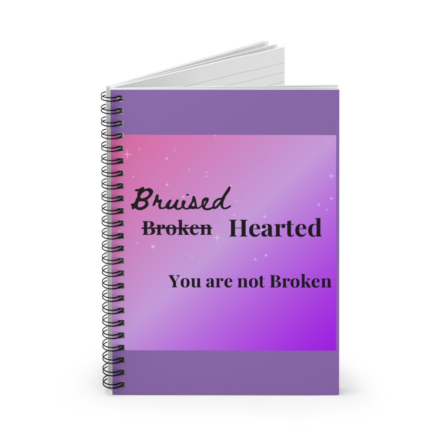 Bruised Not Broken Spiral Notebook - Ruled Line