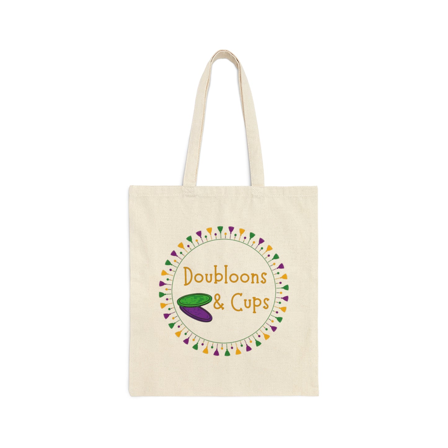 Doubloons and Cups Mardi Gras - Cotton Canvas Tote Bag