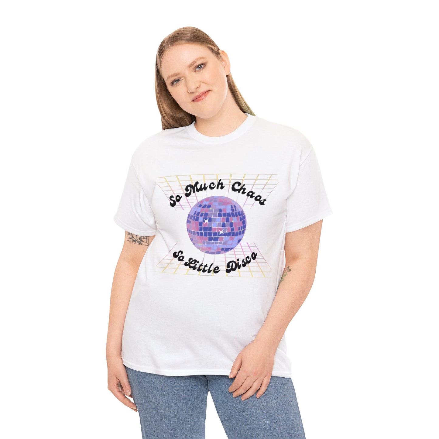 So much chaos so little disco - Unisex Heavy Cotton Tee