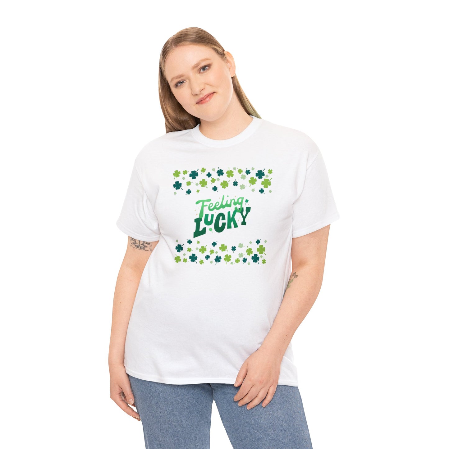 Feeling Lucky Shamrock - Heavy Cotton Tee