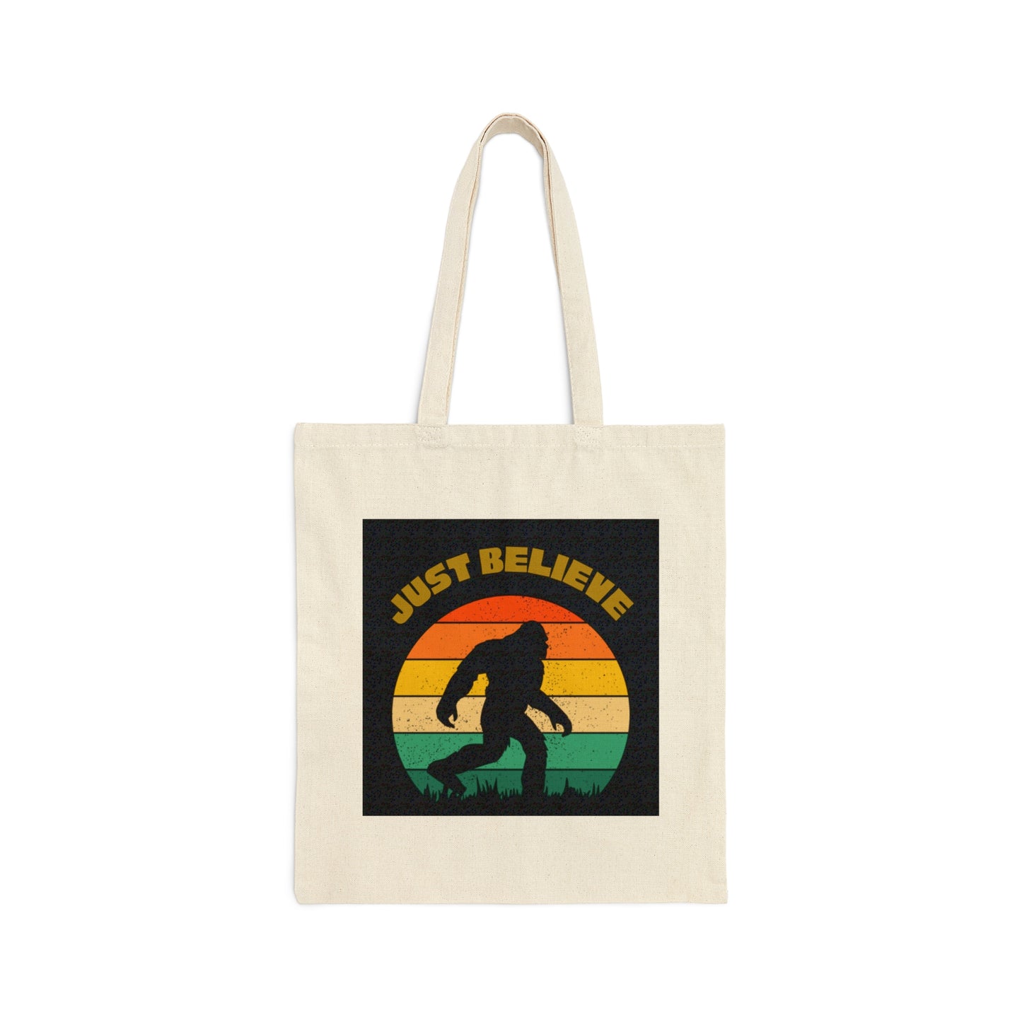 Just Believe Bigfoot - Cotton Canvas Tote Bag