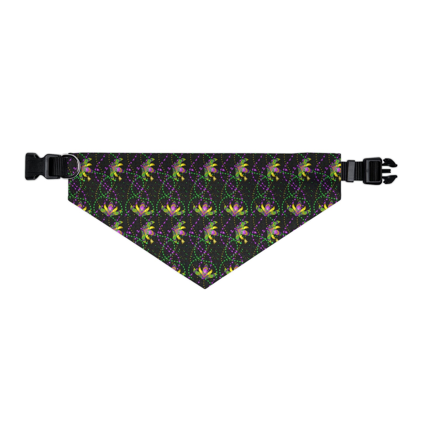 Mardi Gras Beads - Pet Bandana Collar