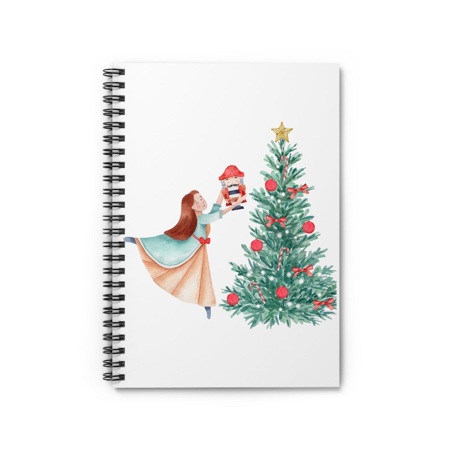 Nutcracker Christmas Spiral Notebook - Ruled Line