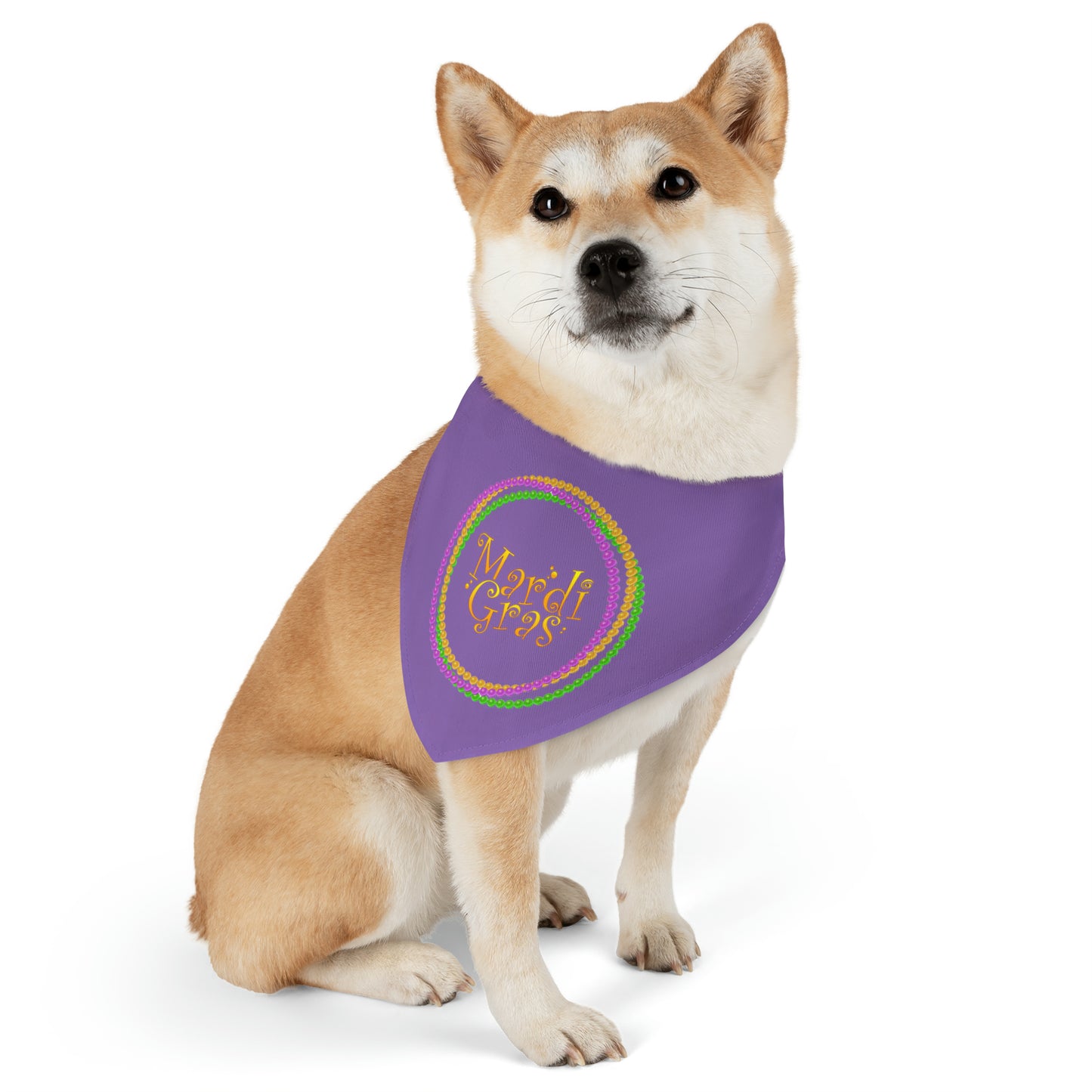 Mardi Gras Circle - Pet Bandana Collar