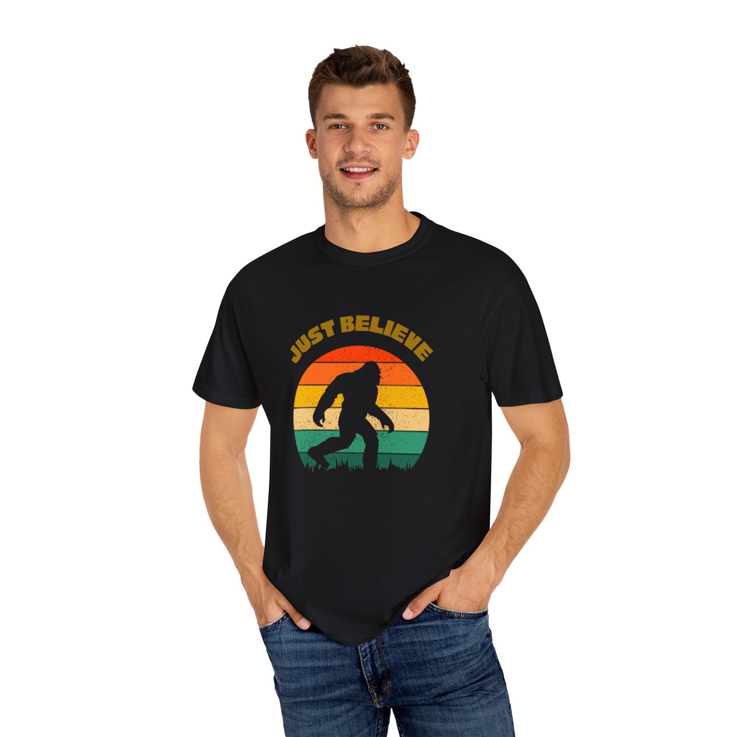 Just Believe Bigfoot -Unisex Garment-Dyed T-shirt